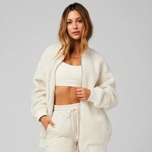Fabletics Teddy Oversized Bomber Jacket